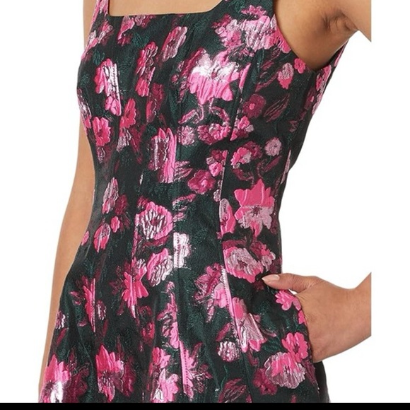Lilly Pulitzer Leya Metallic Black and Pink Floral Mini Dress size 4 - Picture 6 of 6